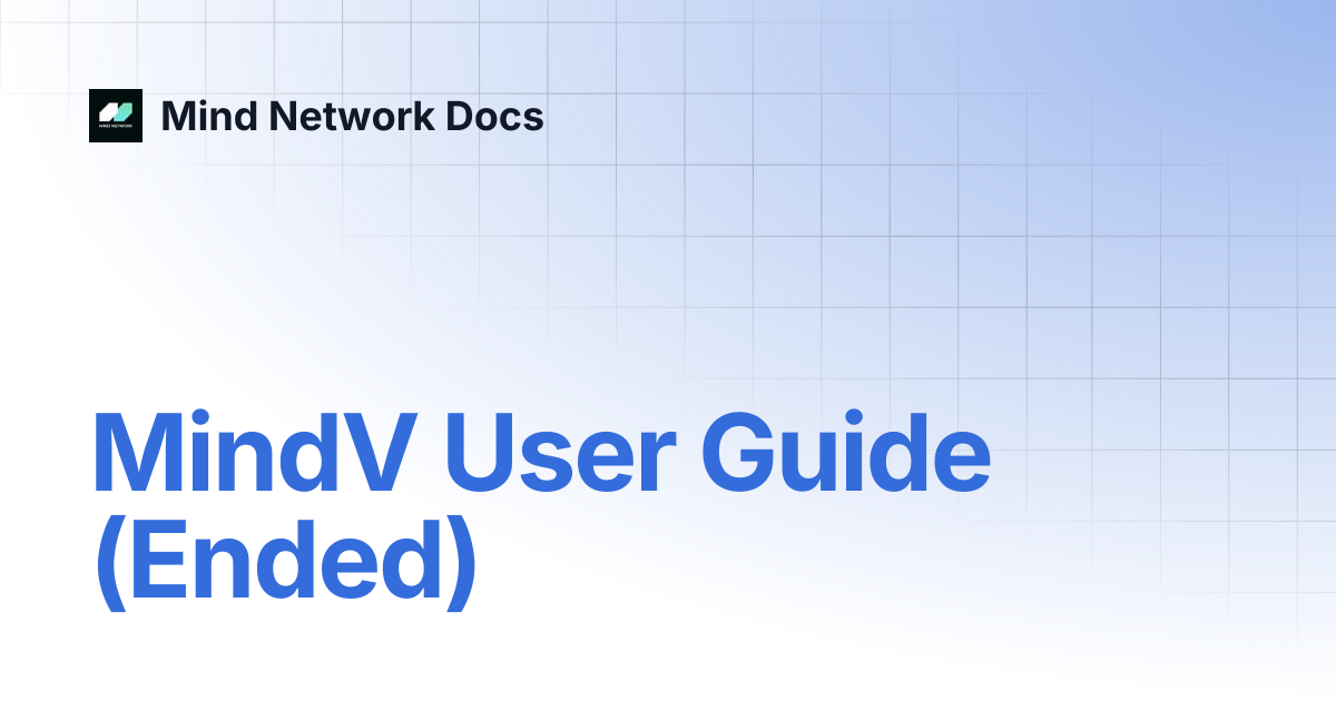 MindV User Guide (Ended) | Mind Network Docs